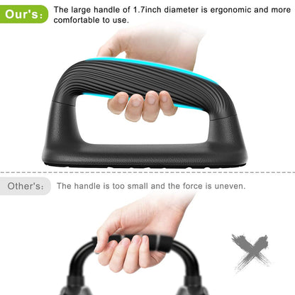 Kipika Push Up Bars, Pushup Stands, Anti-Slip Soft Plastic Push Up Handles, Bottom Anti-Slip Pad, Strength Training Equipment, Perfect for Floor Workout Exercise