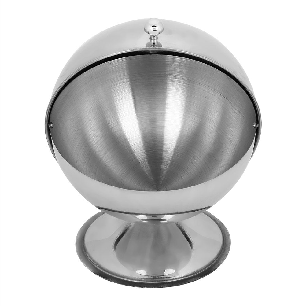 Zerodis Stainless Steel Spherical Seasoning Bottle Sugar Bowl Snack Cans Storage Container for Restaurant Kitchen