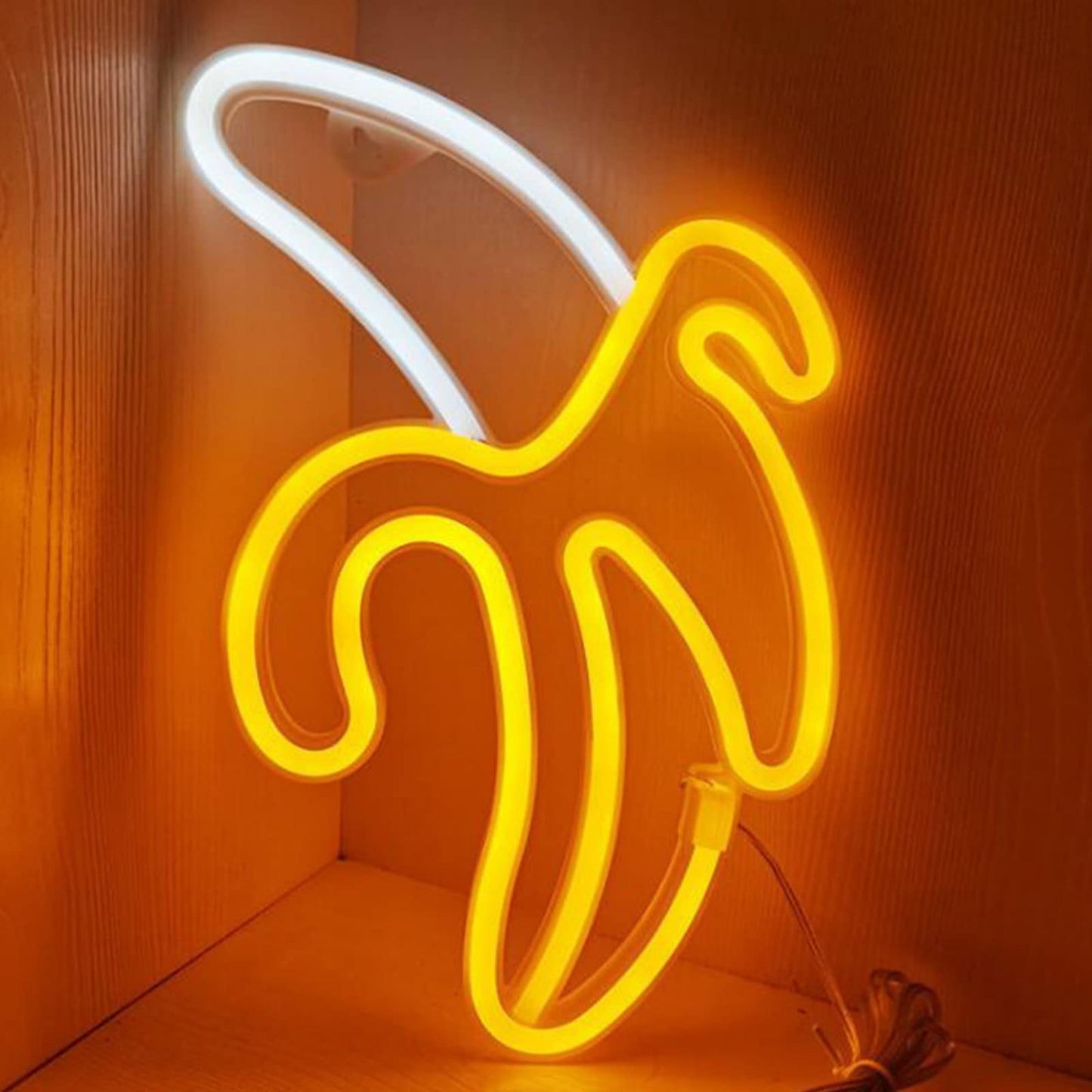 ENUOLI Banana Neon Signs,Banana Neon Light 11.4"x7.9" inch LED Neon Lights for Wall Decor,USB/Battery Powered Night Lamps Light Up Signs for Christmas,Birthday Party, Kids Living Room,Home Decor