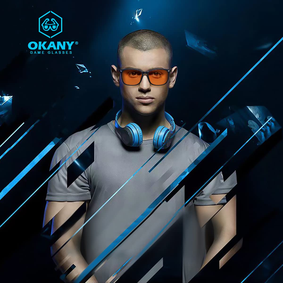 Okany Blue Light Blocking Glasses Gaming Computer Glasses Powerful Professional Screen Filter, 2.0 Upgraded Technology Anti-Fatigue Anti Glare UV Protection & Eyestrain Game Glasses for Women Men