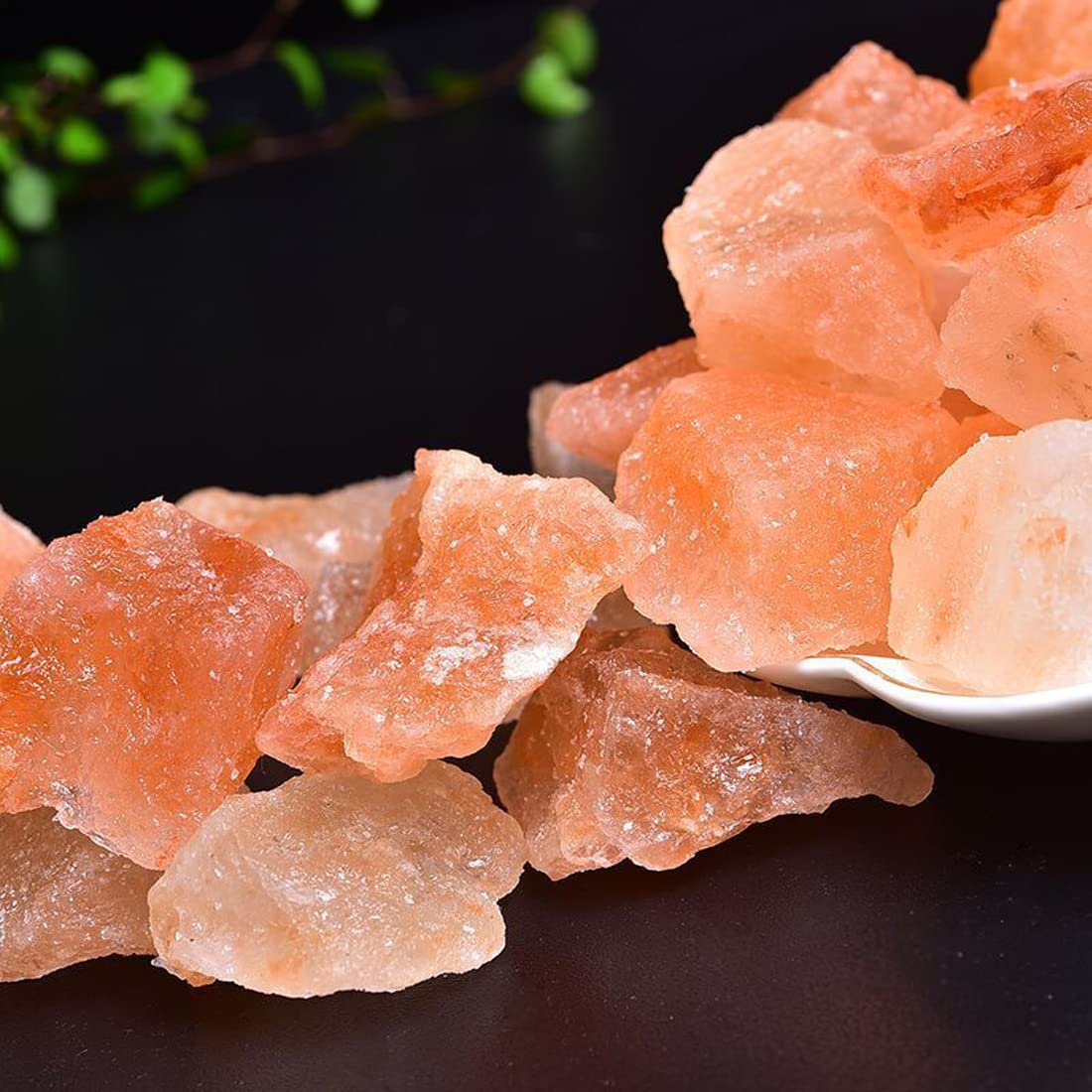 Himalayan Salt Stone Raw Crystals, Large 1.25-2.0" Healing Crystals Natural Rough Stones Crystal for Tumbling, Cabbing, Fountain Rocks, Decoration, Polishing, Wire Wrapping, Wicca & Reiki