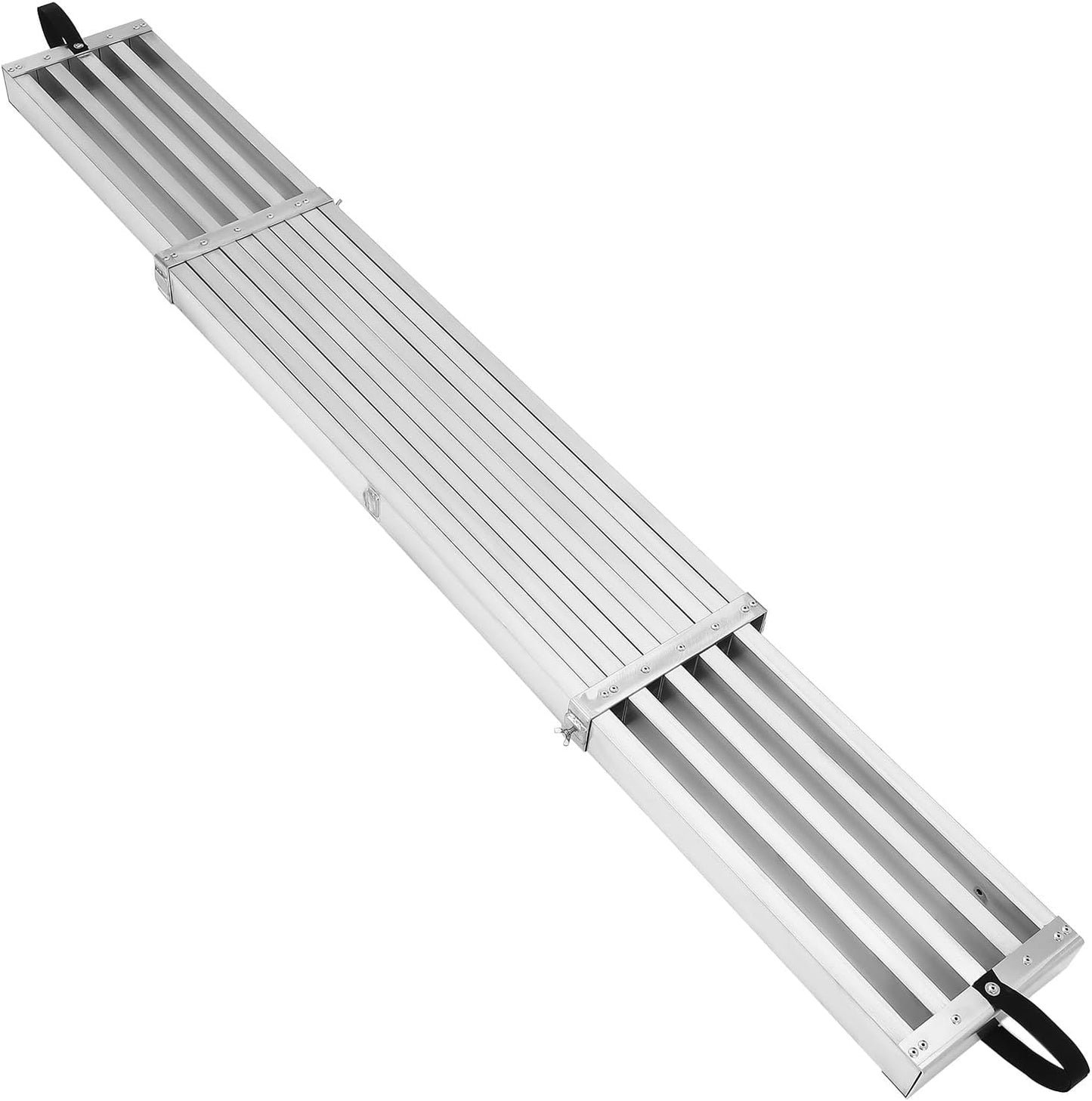 GAOMON Telescoping Work Plank, Aluminum Plank, Adjustable Work Platform 440LBS Capacity, Extension Scaffolding Plank with Skid-Proof Platform, Scaffold Ladder Accessory (9FT-15FT - Sliver)