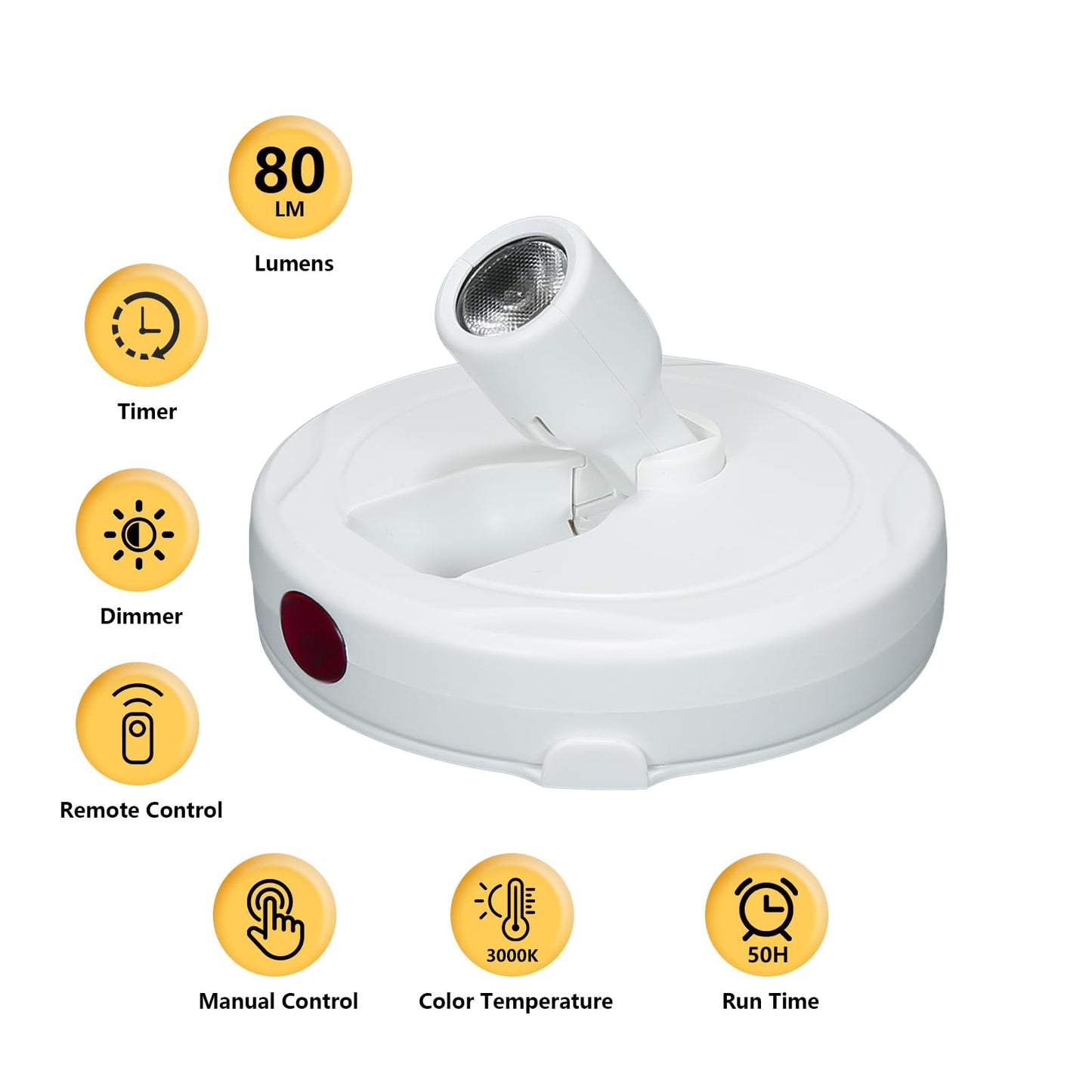 KANESIKI Cordless Spotlight Battery Powered, LED Accent Lighting with Remote and Timer, Display Puck Lights, Stick Uplight for Tree Portrait Gallery Picture Dartboard Painting Art Photo Plant