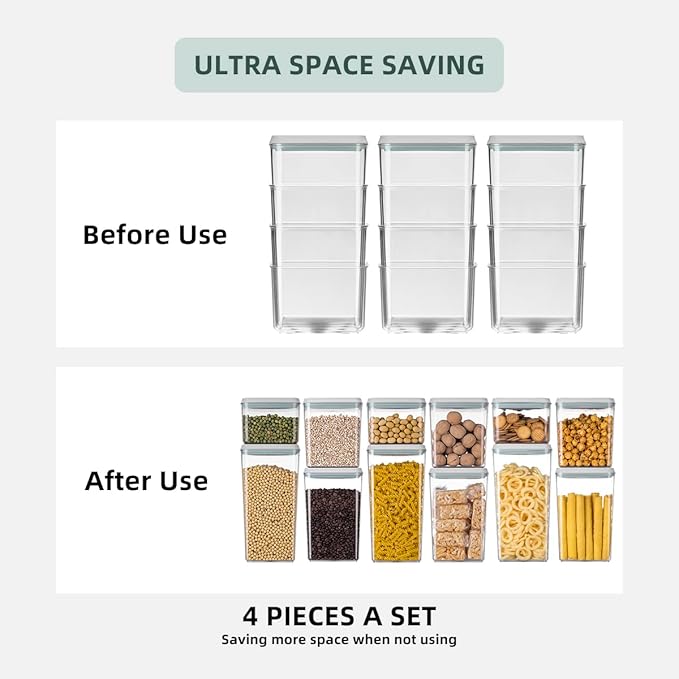 8-Piece Set of Pop Airtight Food Storage Containers