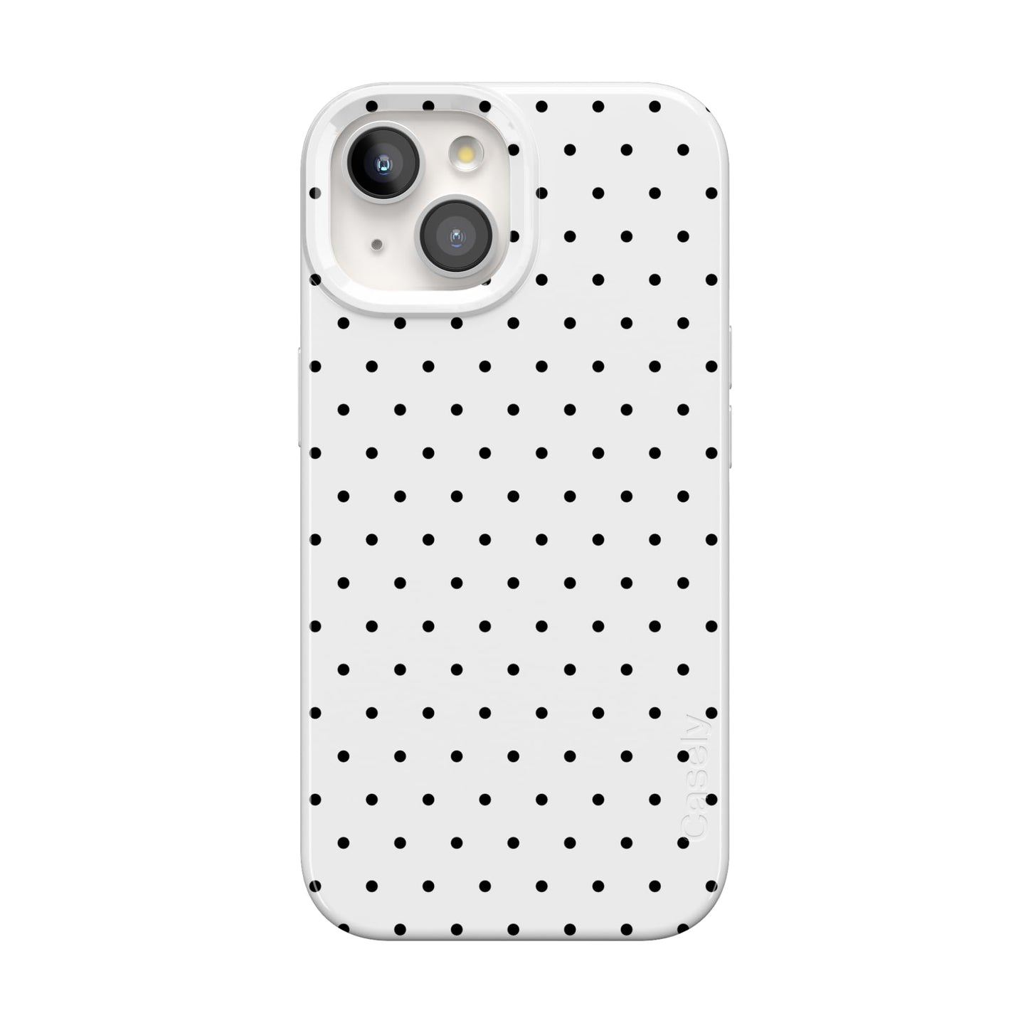 Casely iPhone 15 Plus Case | Fit Check | Neutral Checkerboard Checkered Classic Case | Compatible with MagSafe