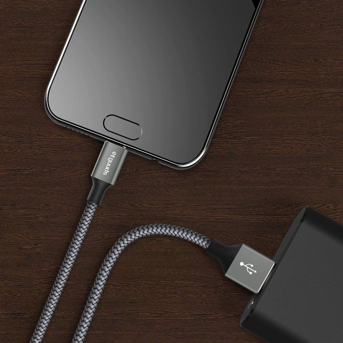 Long USB C Cable [12ft, 2-Pack], etguuds Fast Charging USB A to Type C Charger Cable Braided for Samsung Galaxy S22 S21 S20 Ultra 5G S10 S10E S9 Note 20 10 9, A10e A20 A33 A32 A50 A70, LG, Moto, Pixel
