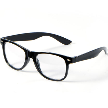 Spooktacular Creations Nerd Glasses, Black Fake Glasses with Clear Lenses Costume Props Halloween Cosplay for Men Women Adult Halloween Accessories Outfit