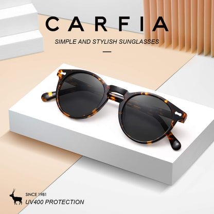 CARFIA Polarised Womens Sunglasses Vintage UV400 Protection Acetate Frame