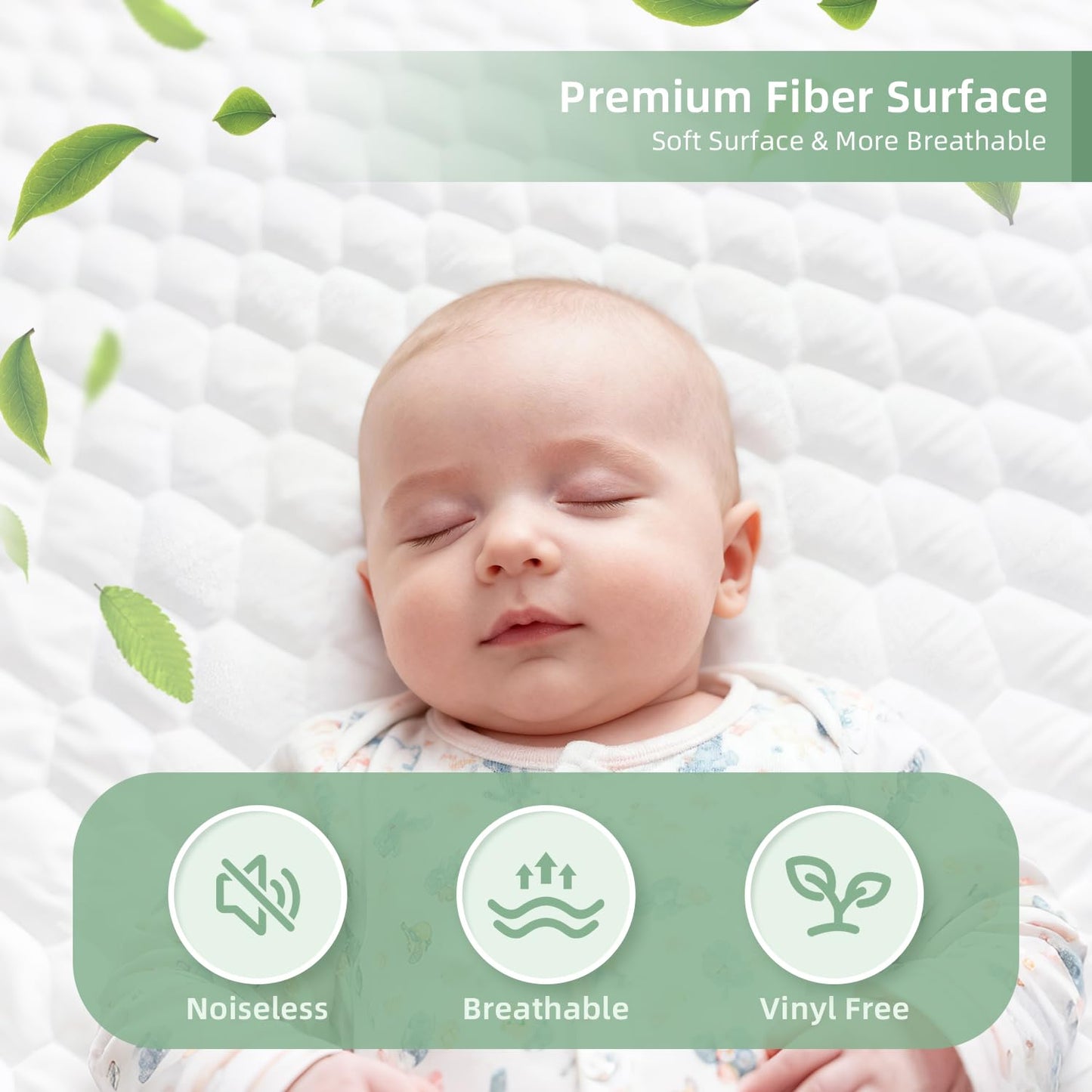 PDXM Waterproof Mattress Protector, Mattress Cover, Soft, Breathable,Noiseless, Deep Pocket 6-18 inches, White for Home Hotel Bedroom,Easy wash (Queen)