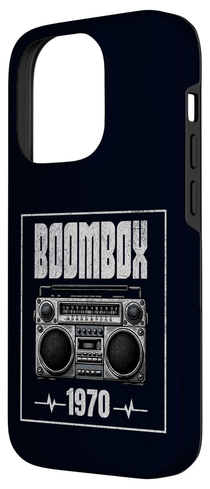 Boombox CD Player Cassette Audio AM FM Radio 1970 Birthday Case for iPhone 14 Pro