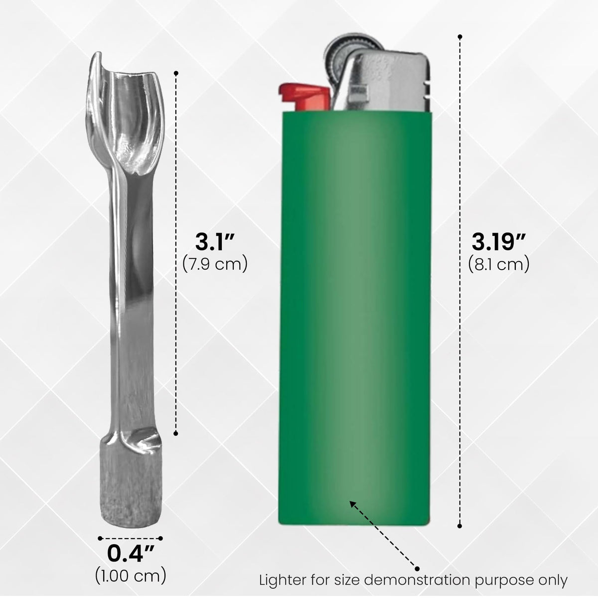 Mini Stainless Steel Scoop and Tamp Tool for Dry Herbs Spices Powder Salt Glitter by Brocoli