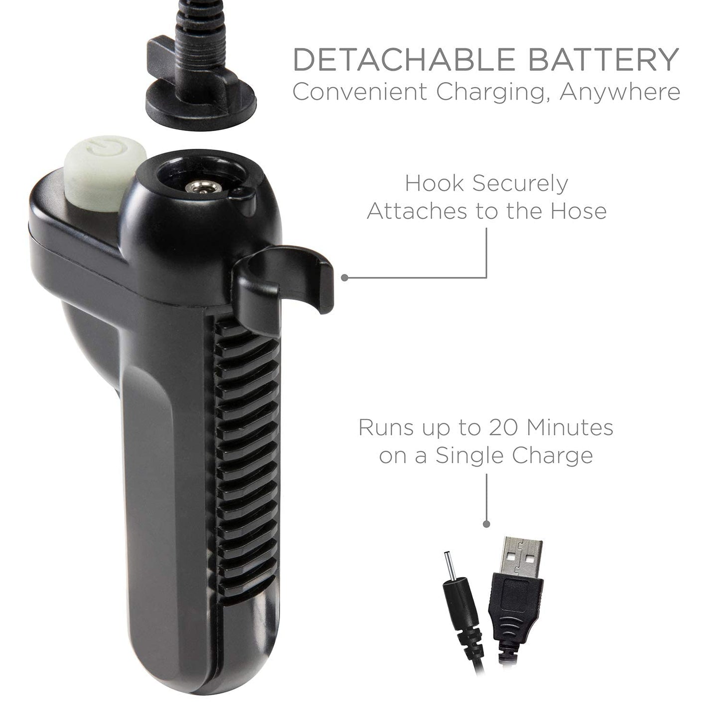 Ivation Portable Camping Shower | Compact Handheld & Hands-Free Rechargeable Outdoor Shower Head & Cleaning System w/ 3.7V Pump, 6-Ft Hose, Bidet Head, Removable Filter, Multiuse Hook & USB Cable