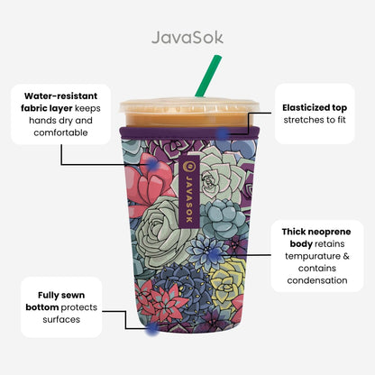 Sok It JavaSok Iced Coffee & Cold Soda Insulated Neoprene Cup Sleeve (Ghost Stories, Medium: 22-28oz)