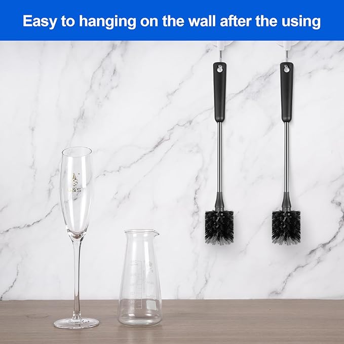 3 Pack Bottle Brush Set, Long Handle Baby Bottle Brush Cleaner