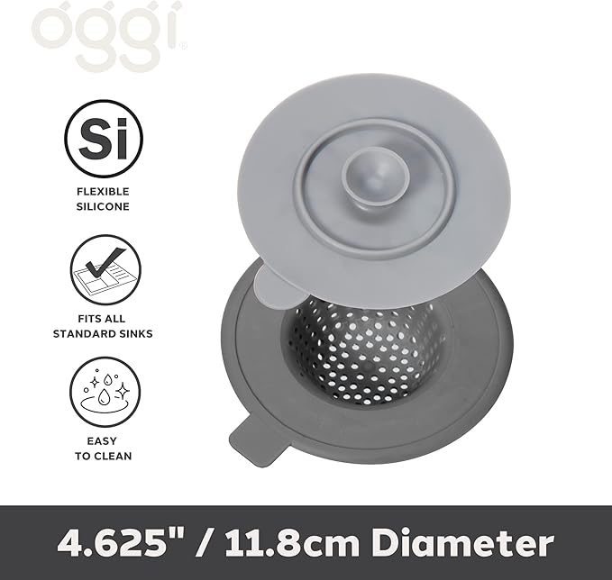 OGGI Silicone Sink Strainer & Stopper Set- Great Kitchen Sink Strainer