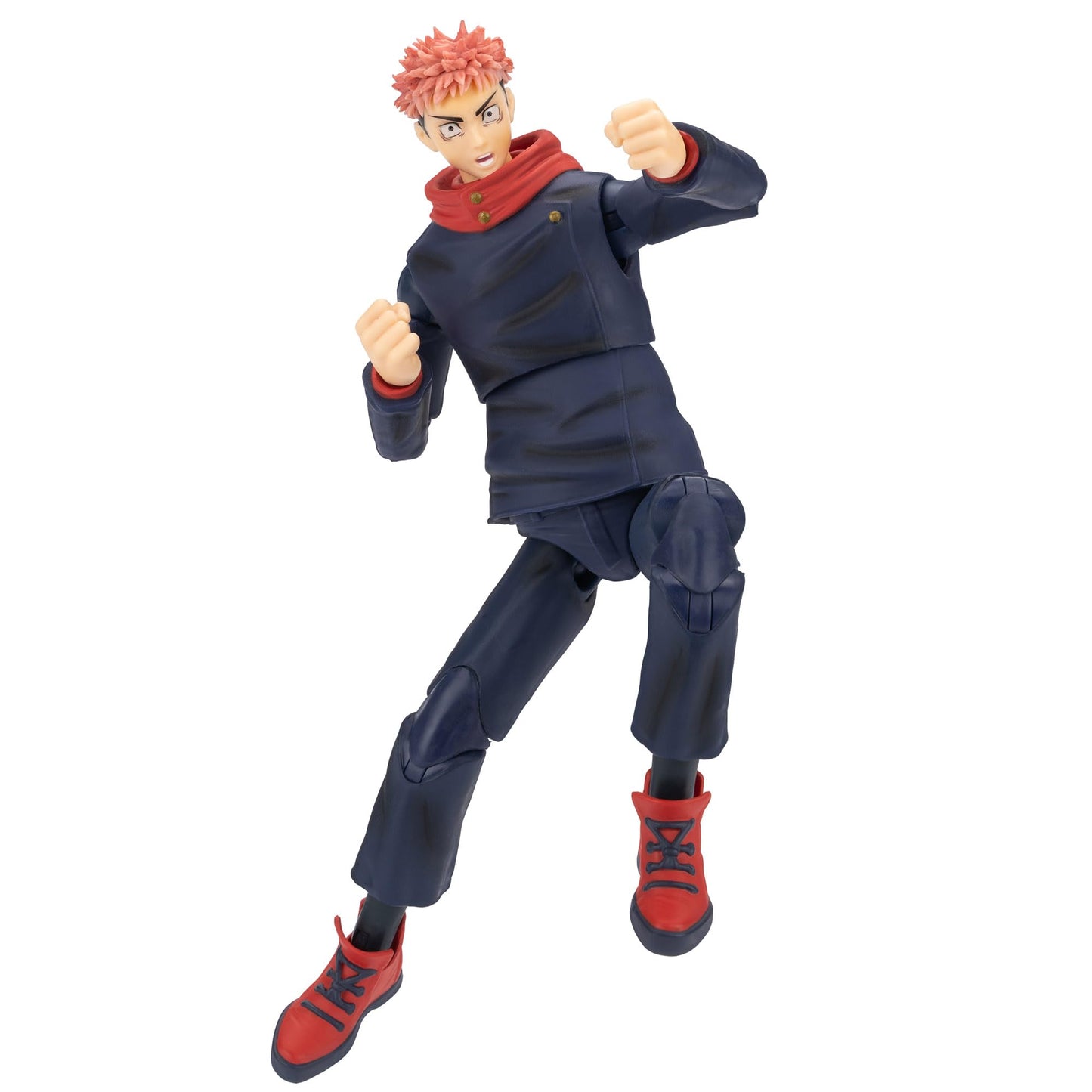 Total Anime Jujutsu Kaisen Yuji Itadori - 6.5-Inch Figure with Swappable Faceplates, Alternate Hands, and Energy Effects