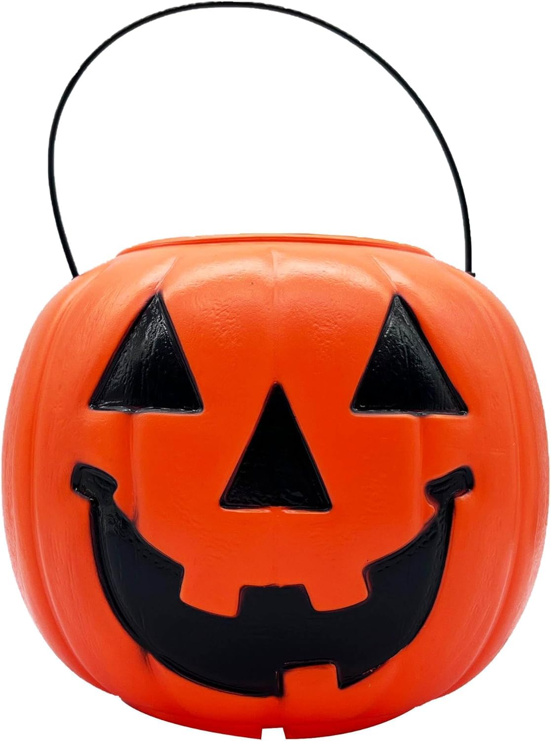 General Foam Plastics Halloween Pumpkin Jack O' Lantern Candy Bucket (Orange) 8" | Trick or Treat bucket