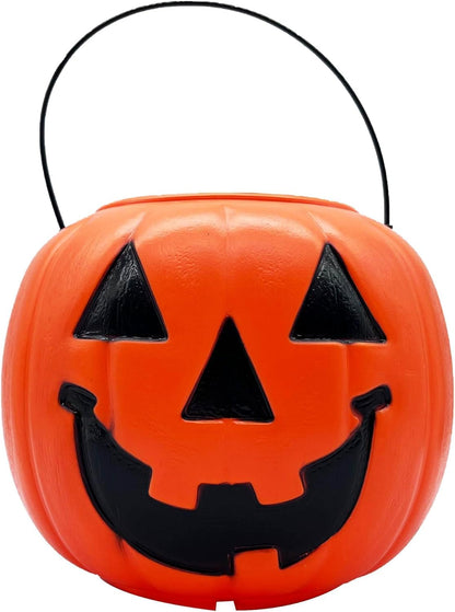 General Foam Plastics Halloween Pumpkin Jack O' Lantern Candy Bucket (Orange) 8" | Trick or Treat bucket