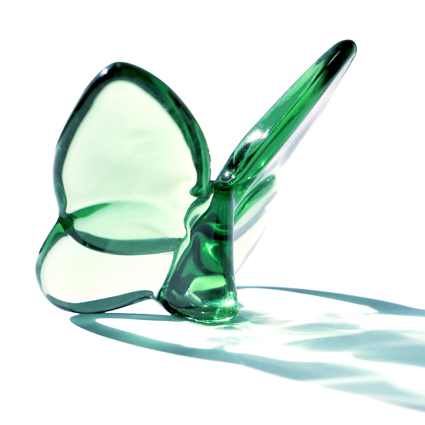 Rotroyce Green Crystal Butterfly Figurine Ornament, Handmade Glass Animal Collectible for Home/Wedding/Christmas Decor, Unique Gift for Collectors & Butterfly Enthusiasts