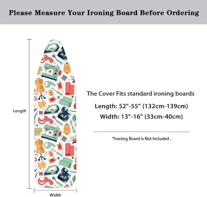 Cartoon Sewing Print Ironing Board Cover Cute Sewing Tailoring Craft Tool