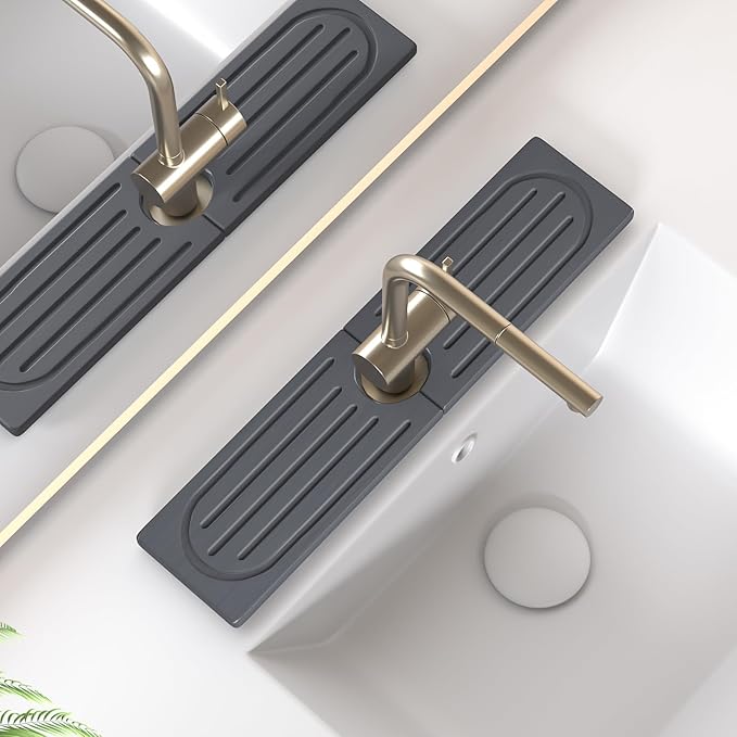 Stone Faucet Mat for Kitchen Sink, Water Absorbing Sink Water Splash Guard