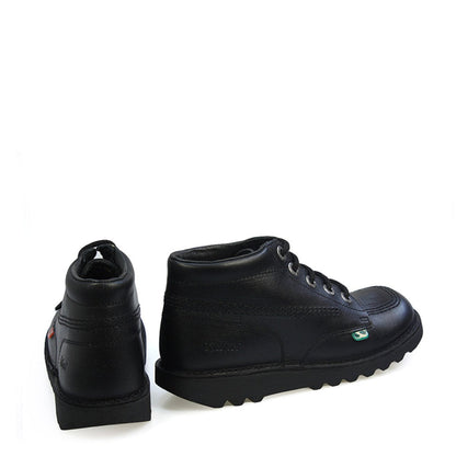 Kickers Youth Unisex Kick Hi Classic Ankle Boots | Extra Comfortable | Added Durability | Premium Quality, Black, 5 UK