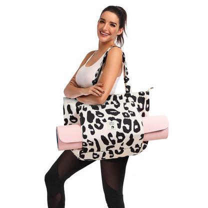 WLLWOO WLLWOO Yoga Bags for Women with Yoga Mats Bags Carrier Carryall Canvas Tote for Pilates Shoulder for Travel Office Beach Workout