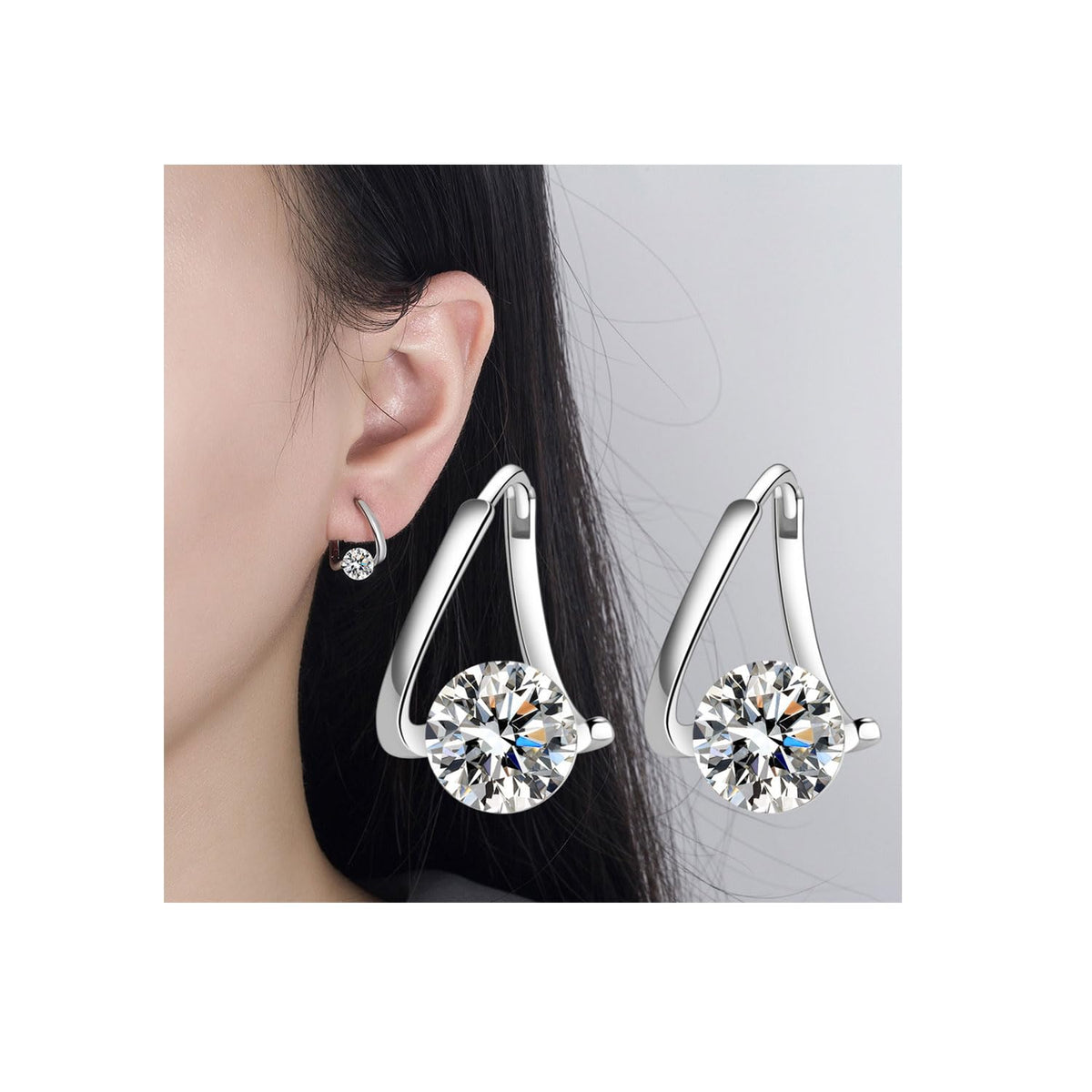 Lymphvity Earrings for Women Halolux Lymphvity Germanium Earring Atheniz Lymphatic Earring Lymphatic Drainage Earrings (Silver)