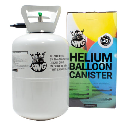 Disposable Helium Gas Canister - Fills 30 x 9 Inch Latex Balloons or 14 Foil Balloons - Helium Balloon Gas UK Filled Cylinder