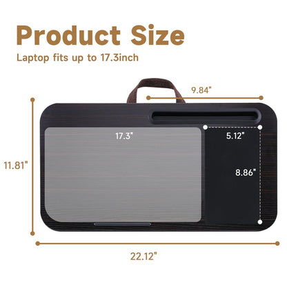 ASIEIT New Laptop Lap Desks for Adults, Fits Up to 17.3" Laptops, Portable Laptop Desk for Bed, Multi-Functional Bed Desk with Mouse Pad, Cushion, Phone Holder & Handle, Lap Stand for Bed, Couch, Car