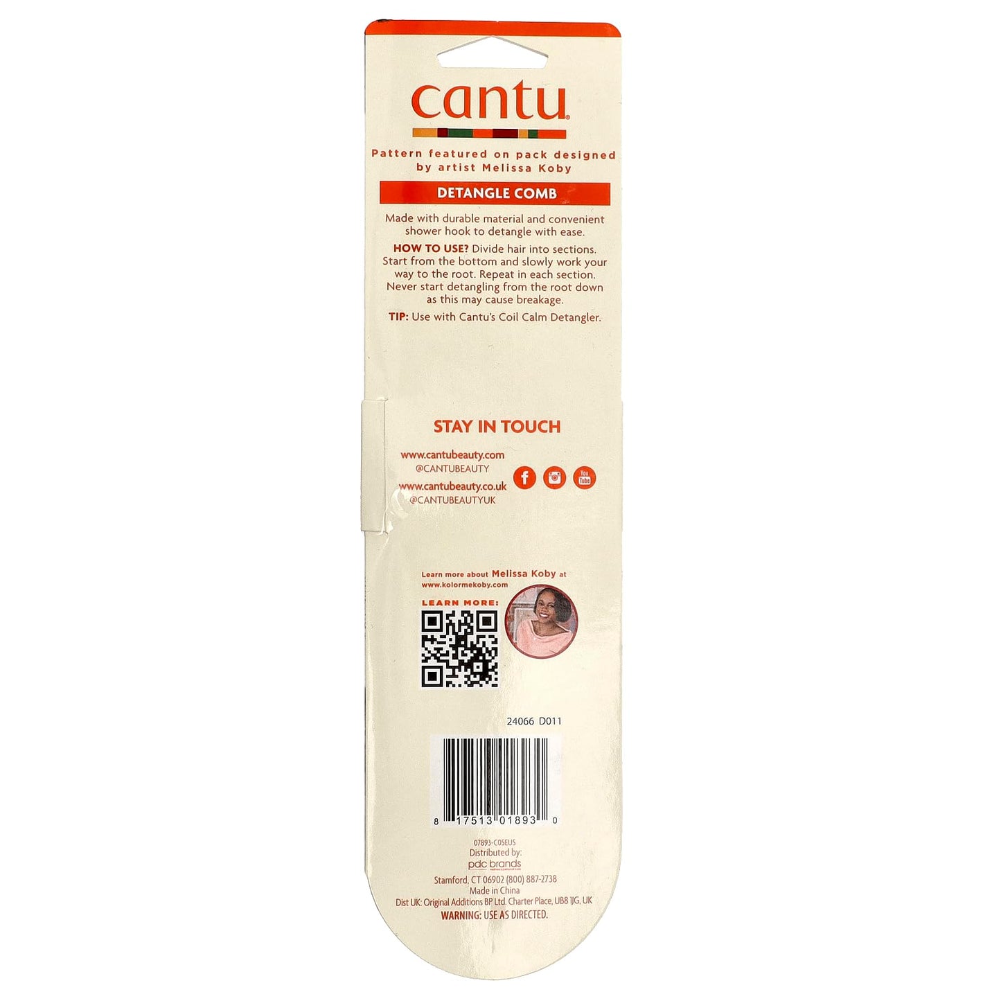 Cantu Hair Accessories Sturdy Detangle Comb