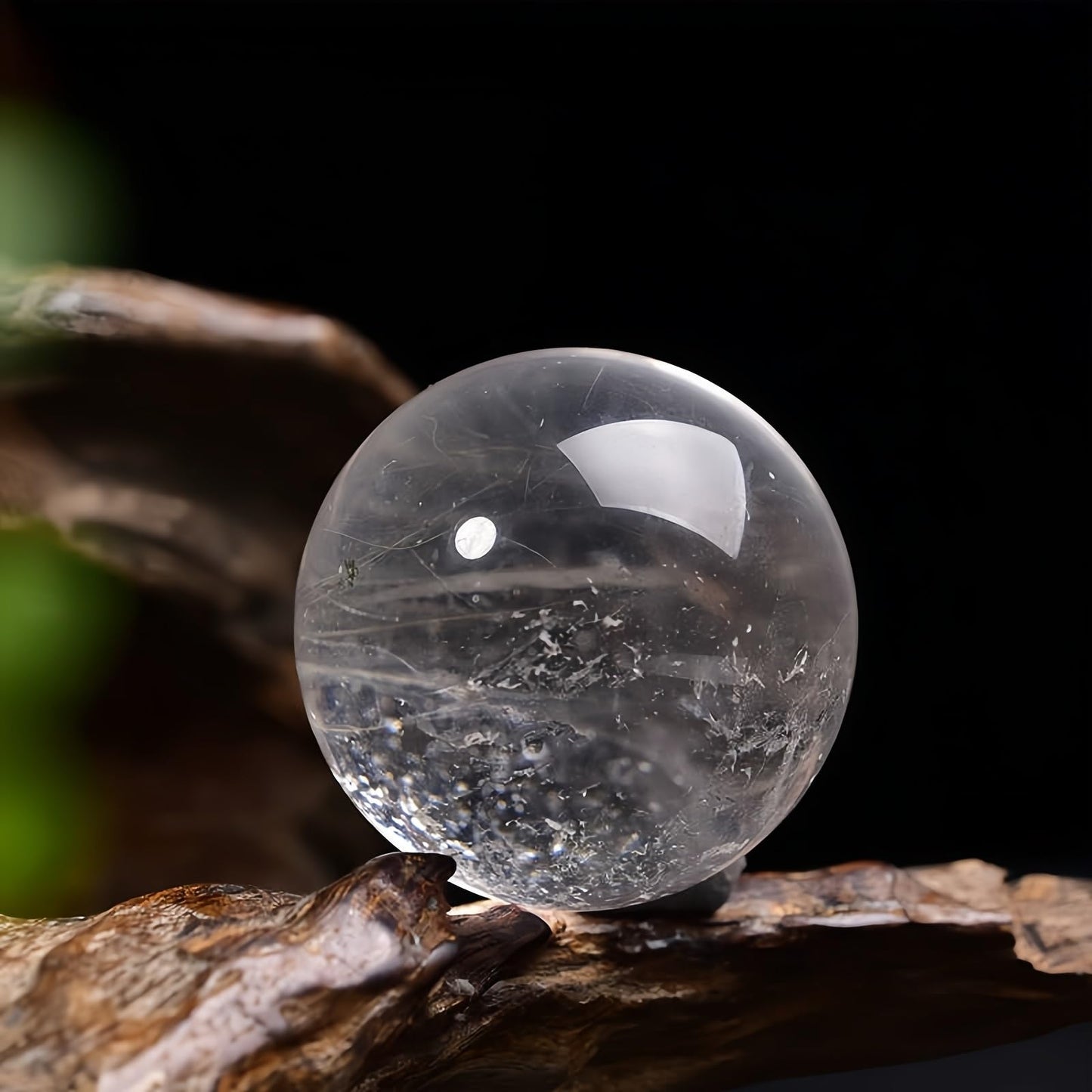 DUKIZA Natural Crystal Ball Clear Quartz Crystal Balls Decor for Home Office Quartz Crystals Sphere with Stand