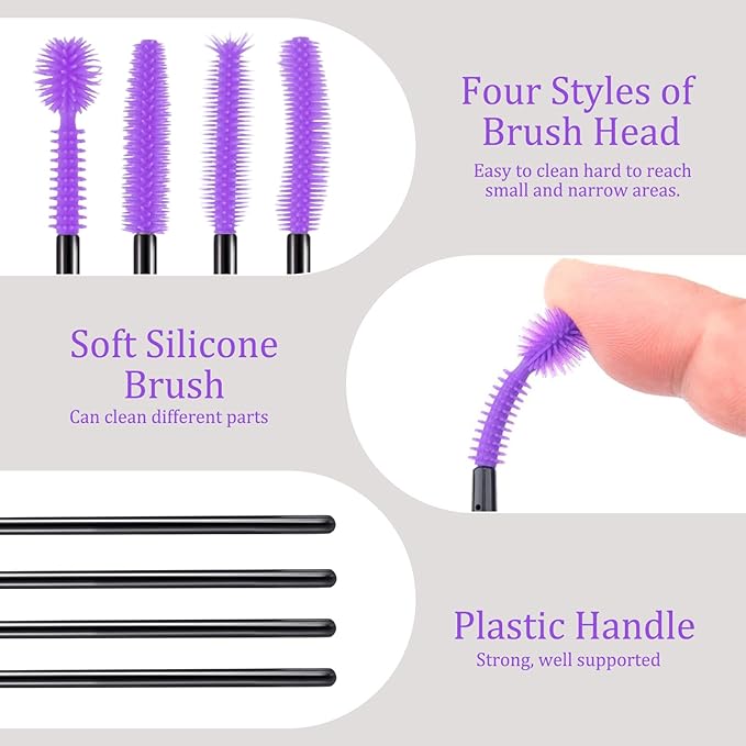 FJW Machine Cleaning Brushes, Reusable Silicone Dense Bristles Clean Brush