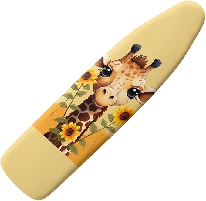 Sunflower Giraffe Ironing Board Cover and Pad 15 x 54 Non-Slip Thick Ironing