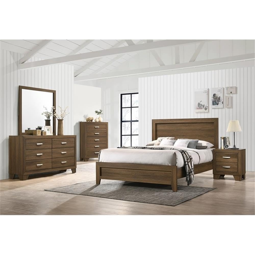 Acme Miquell Composite Wood 6-Drawer Bedroom Dresser in Oak