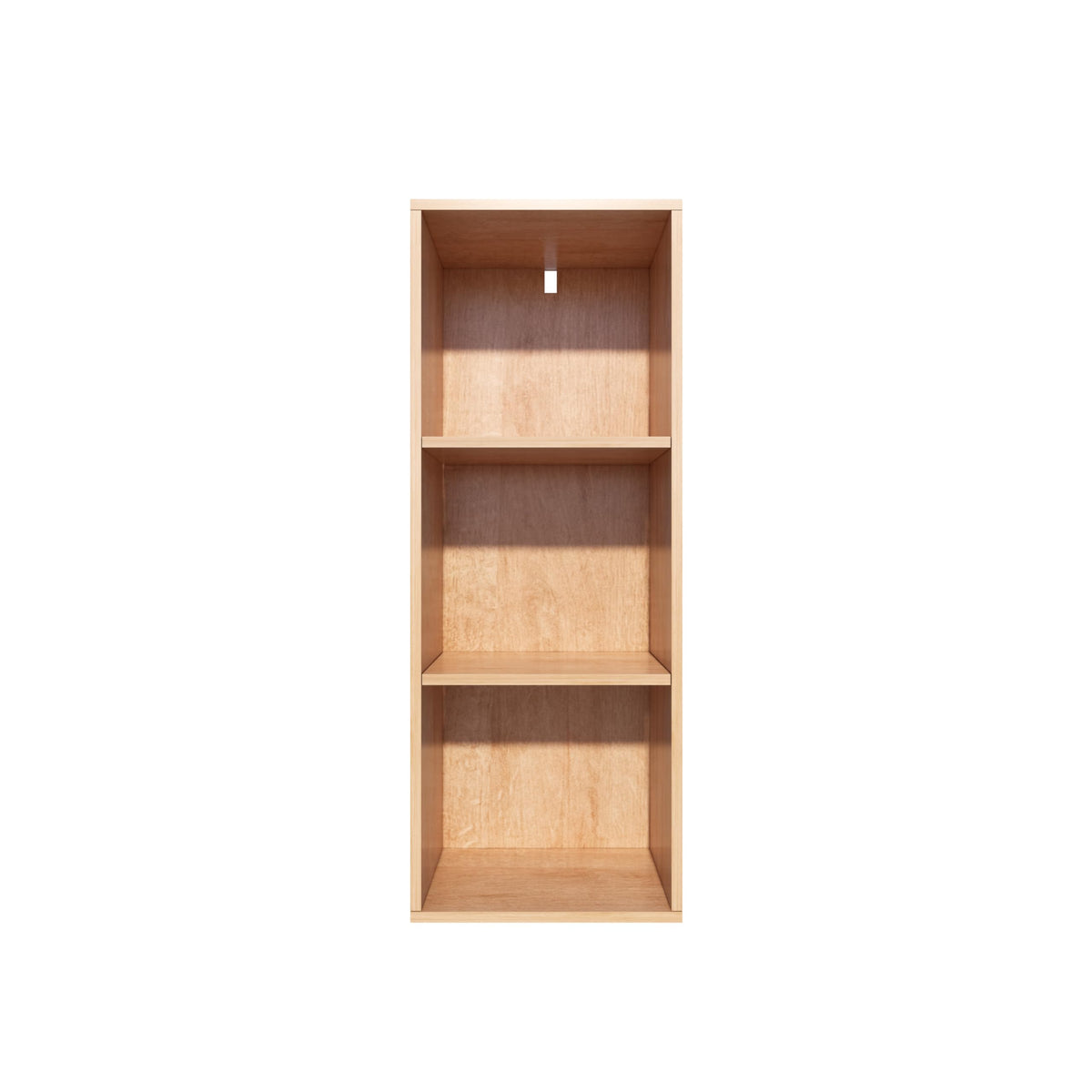 VAFHYLLIS 3 Cube Storage Organizer,Wooden 3-Tier Open Shelf Bookshelf,Versatile Storage Cubes for Living Room，Bedroom,Home Office,(Oak, 3 cube-11.8 inch)
