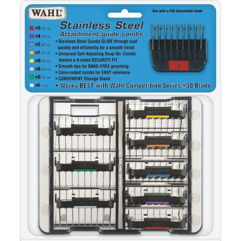 Wahl Professional Animal Stainless Steel Guide Combs #3390