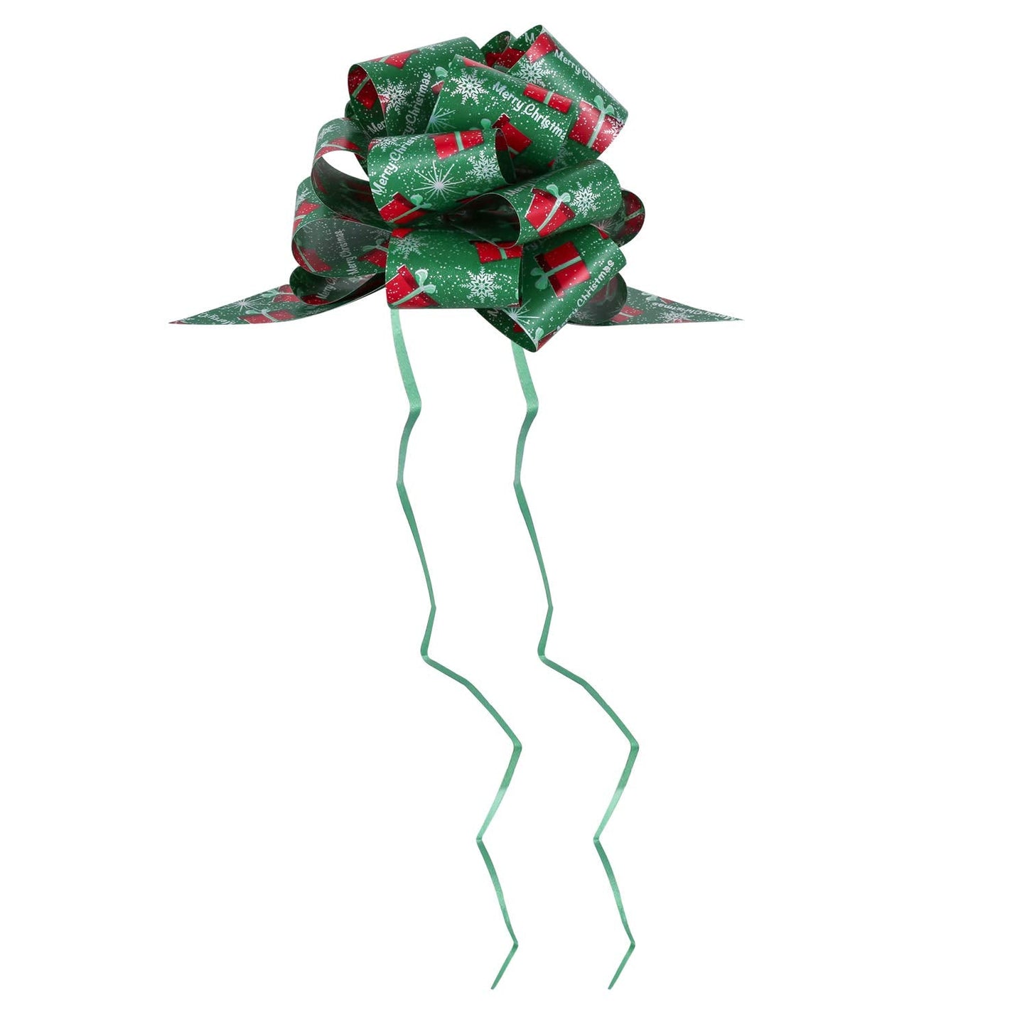 PintreeLand 24PCS Christmas Bows for Gift Wrapping, 5” Xmas Pull Bows with Ribbon Wrap Accessory for Present, Florist, Bouquet, Hamper, Basket Decor, Easy to Assemble