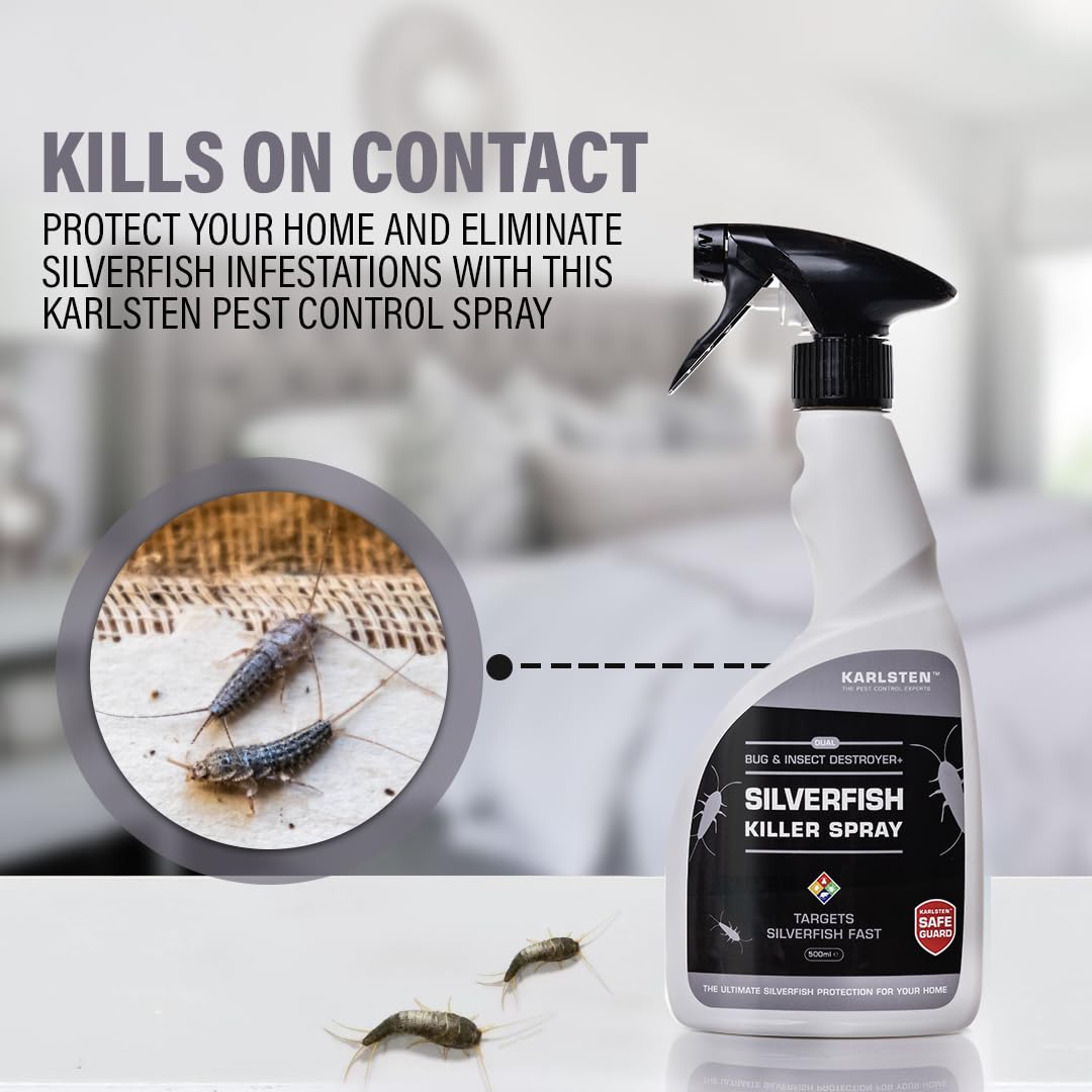 Karlsten Silverfish Killer Spray Fast Effective Quality Silverfish Killer 500 ml Non staining