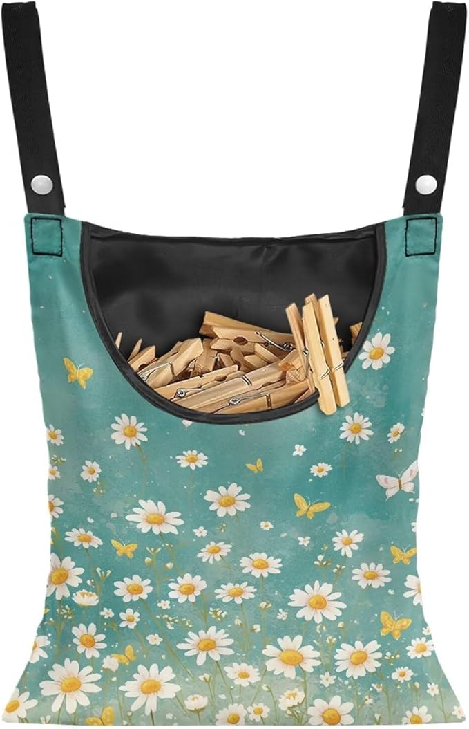 Clothespin Bag for Clothes Pin Holder for Outside and Clothes Line Pins
