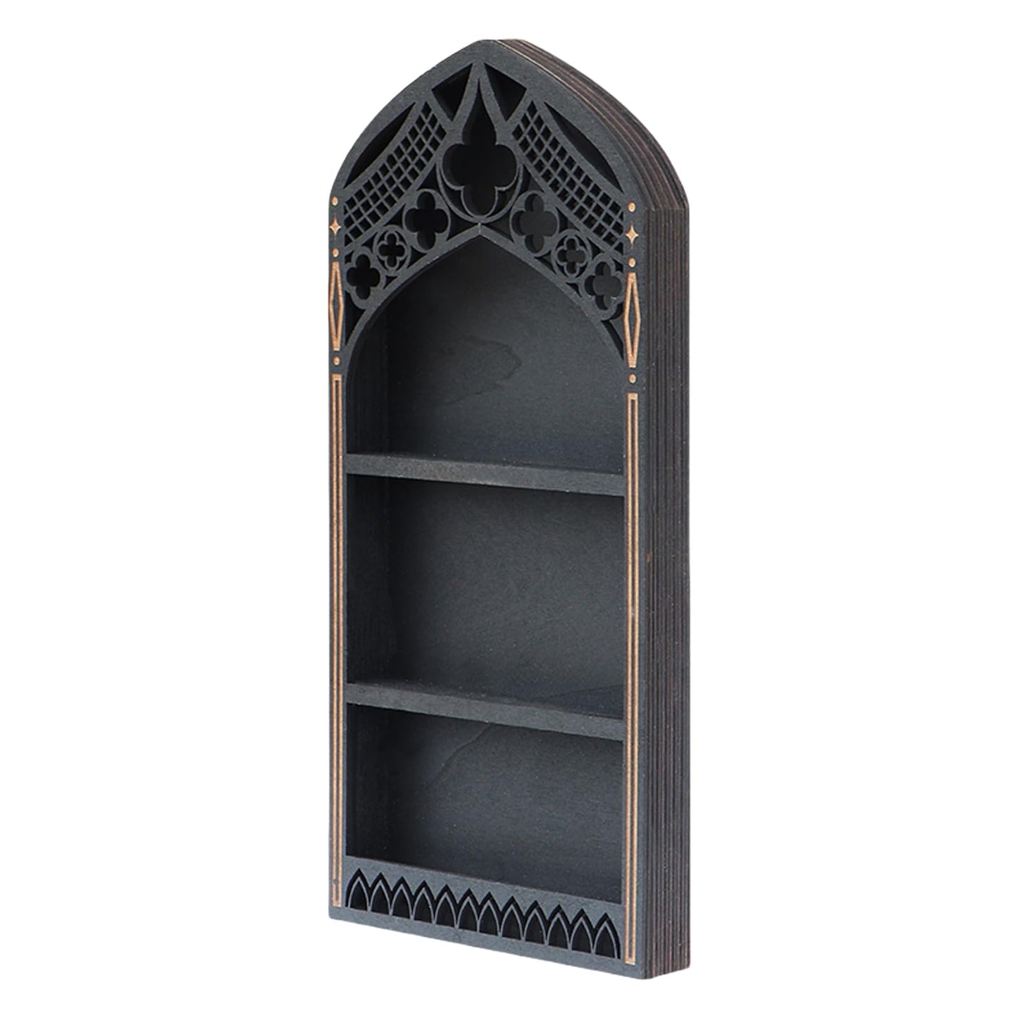 Xinsheinelry French Multi Layer Shelf for Crystal Mineral Agates Decorations Easy to Assemble Tiers Wooden Layer French