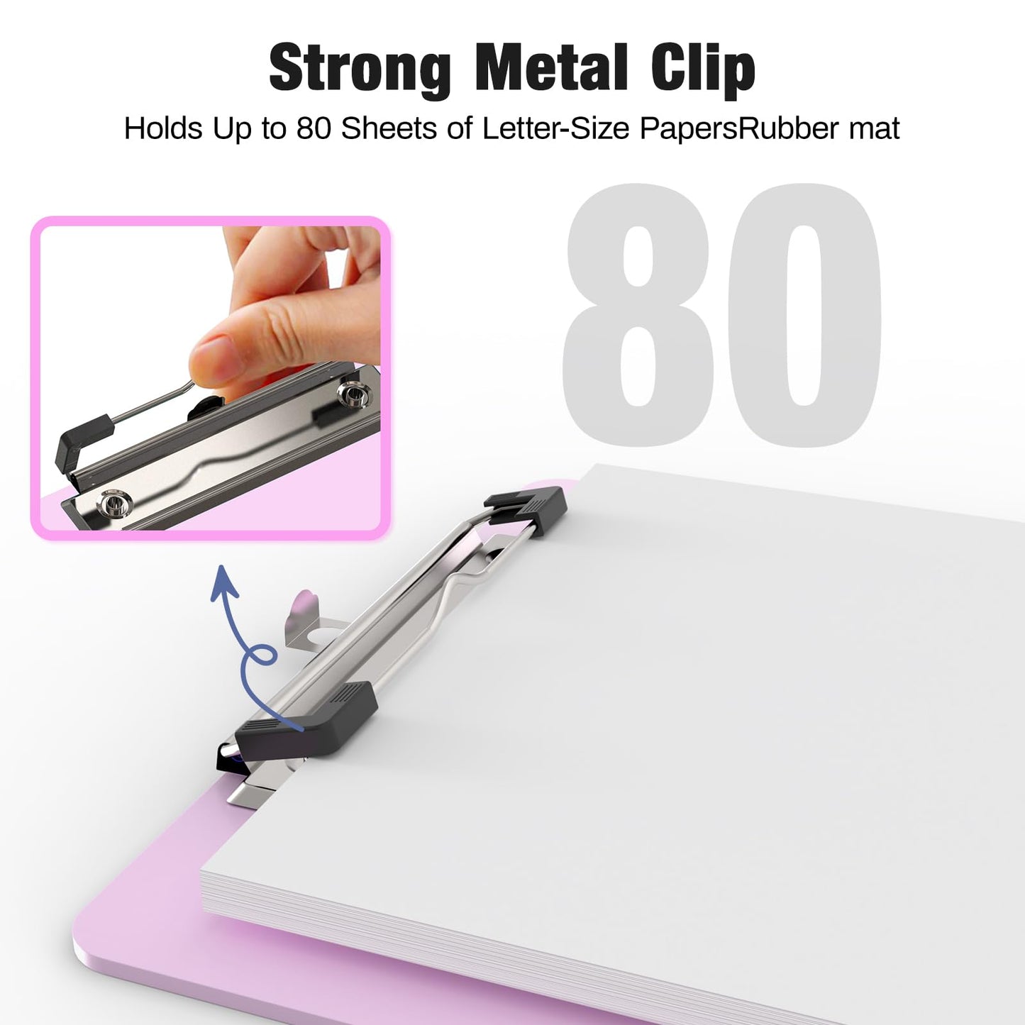 Macroclo 2 Pack Small Clipboards, A5 Plastic Mini Pink Clip Board for Classroom, Students, Kid, Size 6" x 9" with Low Profile Clip, Office & School Supply