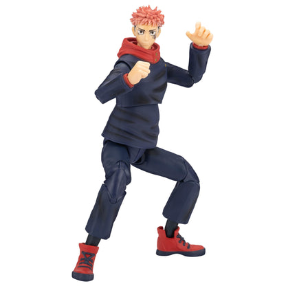 Total Anime Jujutsu Kaisen Yuji Itadori - 6.5-Inch Figure with Swappable Faceplates, Alternate Hands, and Energy Effects