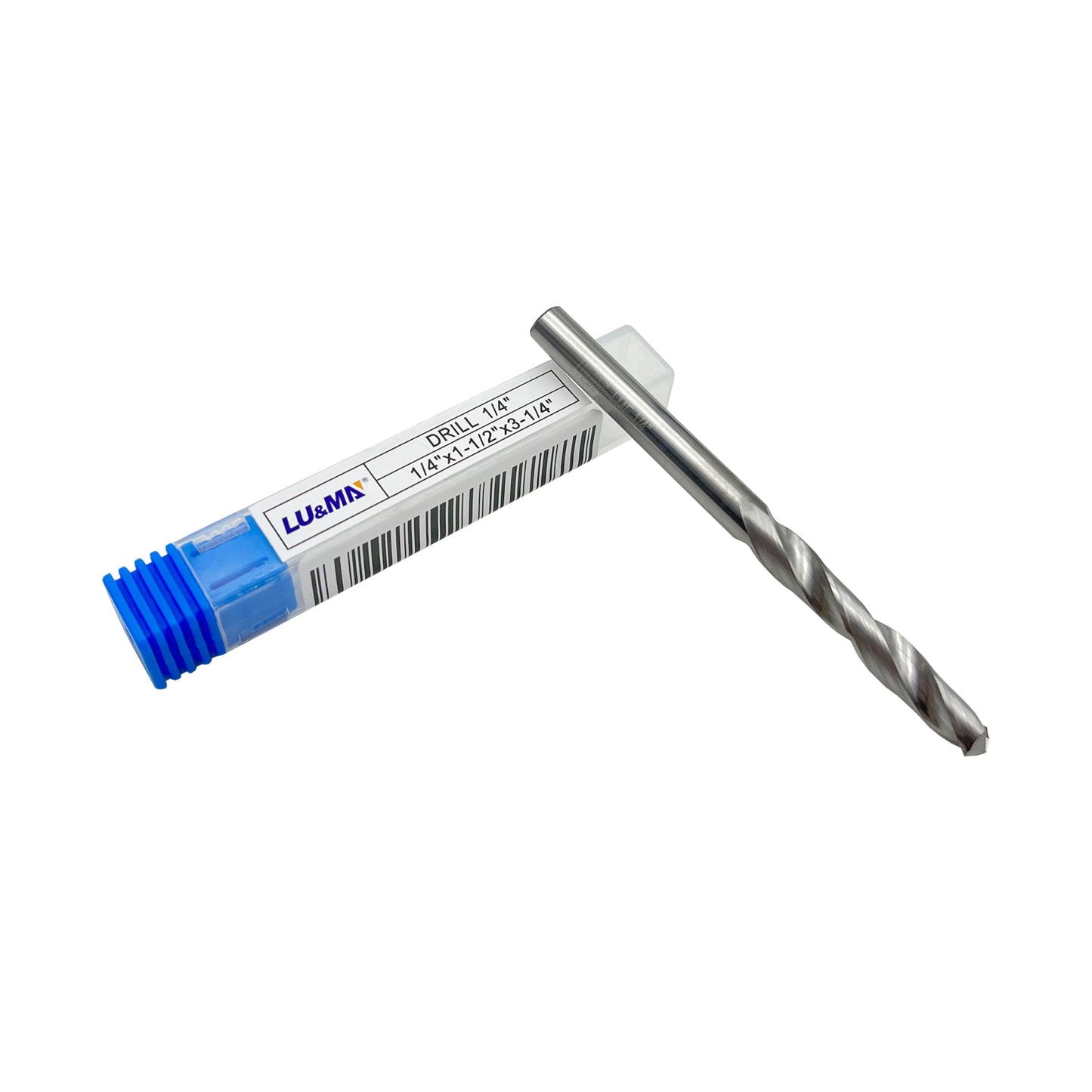 LU&MN Solid Carbide Jobber Drill Bit with Bright Finish-118° Split Point for Industrial Use on Cast Iron, Stainless Steel, Aluminum, etc.-1/4" Dia, 5 Pcs
