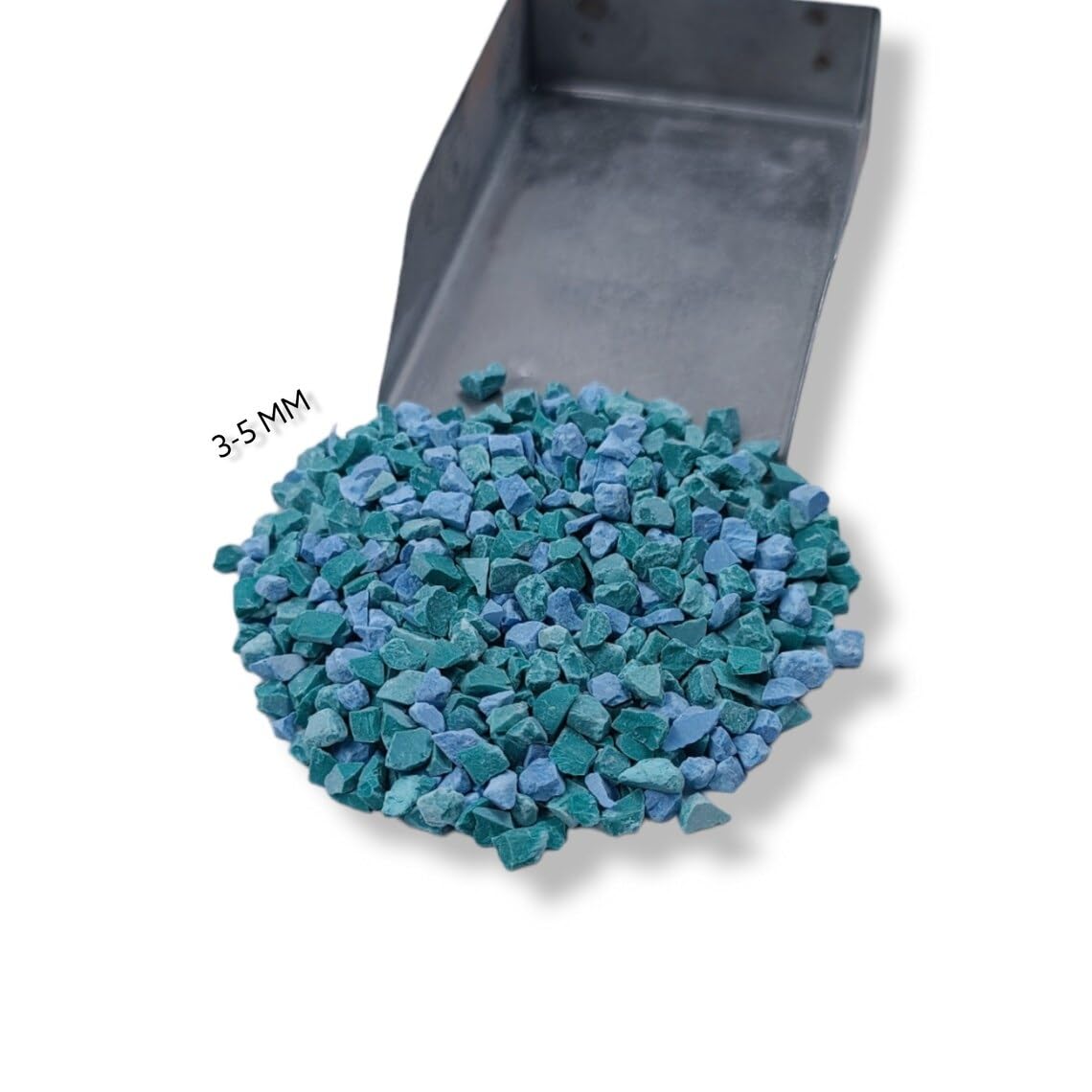 Crushed Blue Green Turquoise Coarse All Size Gemstone Powder Powder Inlay Powder Turquoise For Woodwork Inlay Stone Healing Powder (6 to 8 MM, 50 Gram (1.76 OZ))