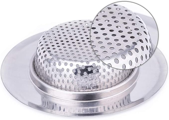 4.5 Inch Diameter Rim Heavy Duty Stainless Steel Kitchen Sink Basket Strainer