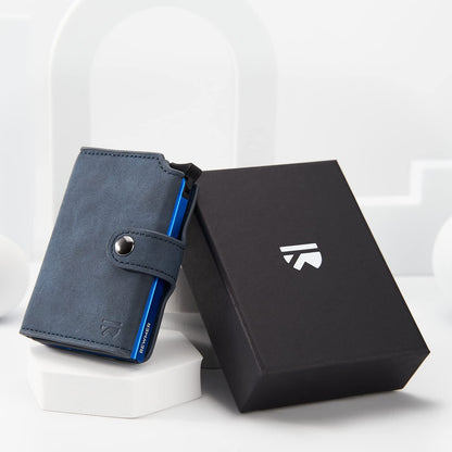 BEWMER 2 Shielded Credit Card Wallet | Anti-Cloning Protection Slim RFID Wallet for Men and Women | Card and Money Clip with Coin Holder