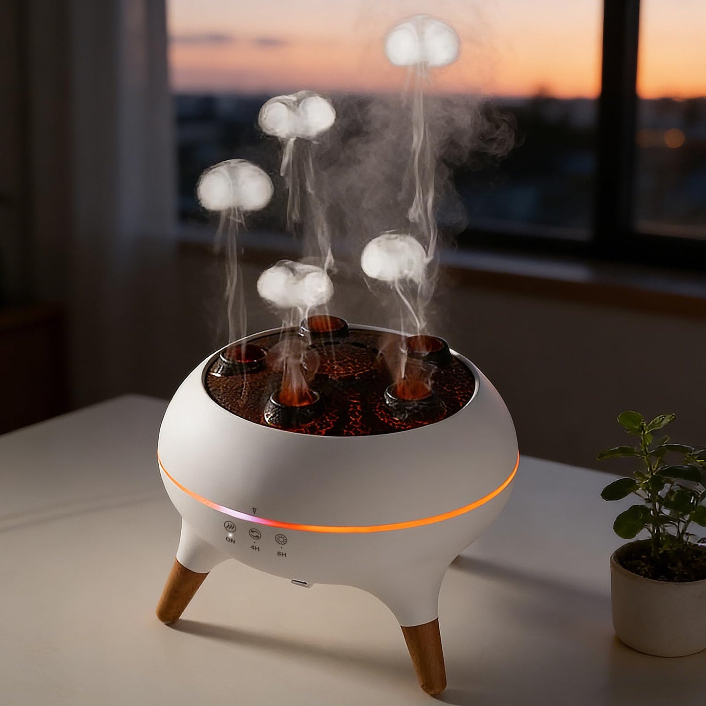 Akpsid Essential Oil Diffuser 250ML,Jellyfish Diffuser Air Humidifiers Sound Pickup Ultrasonic Aromatherapy Diffuser Remote Control 7 Color Lights for Home Bedroom Office Hotel