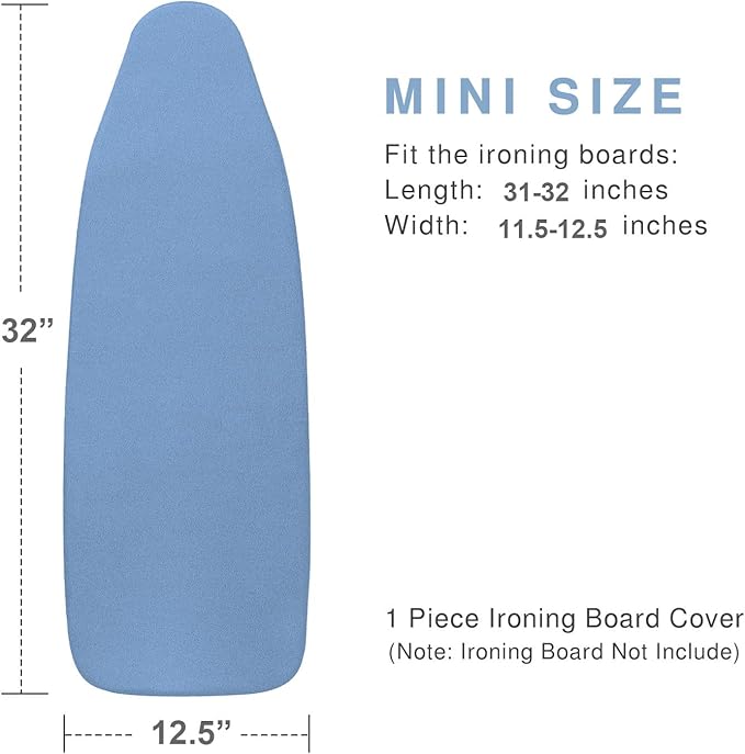 Tabletop Ironing Board Cover and Pad 12.5 x 32, Elastic Edge, Silicone Coated