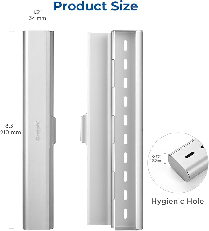 Aluminum Toothbrush Travel Case, Portable Travel Toothbrush Holder, Durable